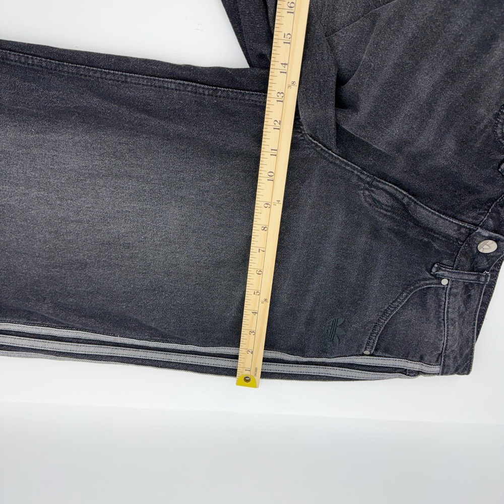 Adidas Y2K Pants Women Size 26/30‎ Black Originals Adicolor Denim Adilenium New - Picture 13 of 15